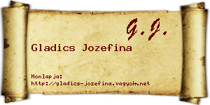 Gladics Jozefina névjegykártya
